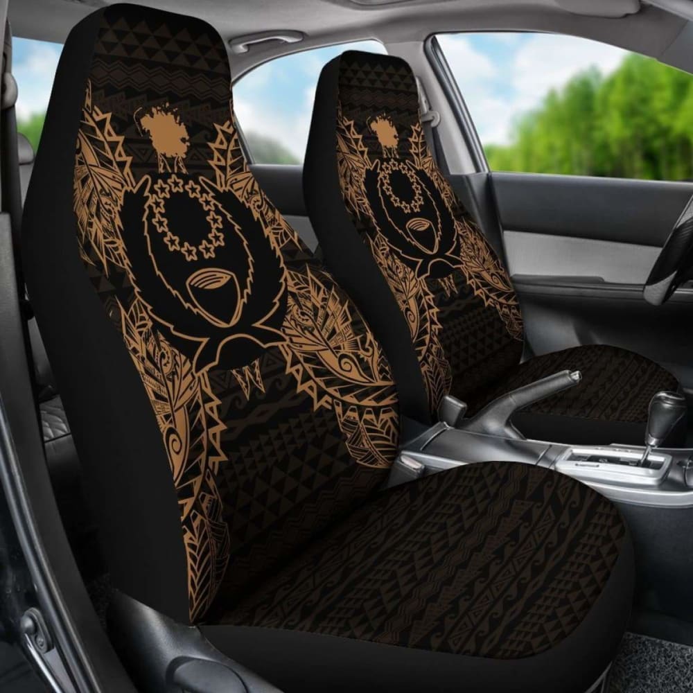 Pohnpei Polynesia Car Seat Cover Map Gold 39 153908 - YourCarButBetter