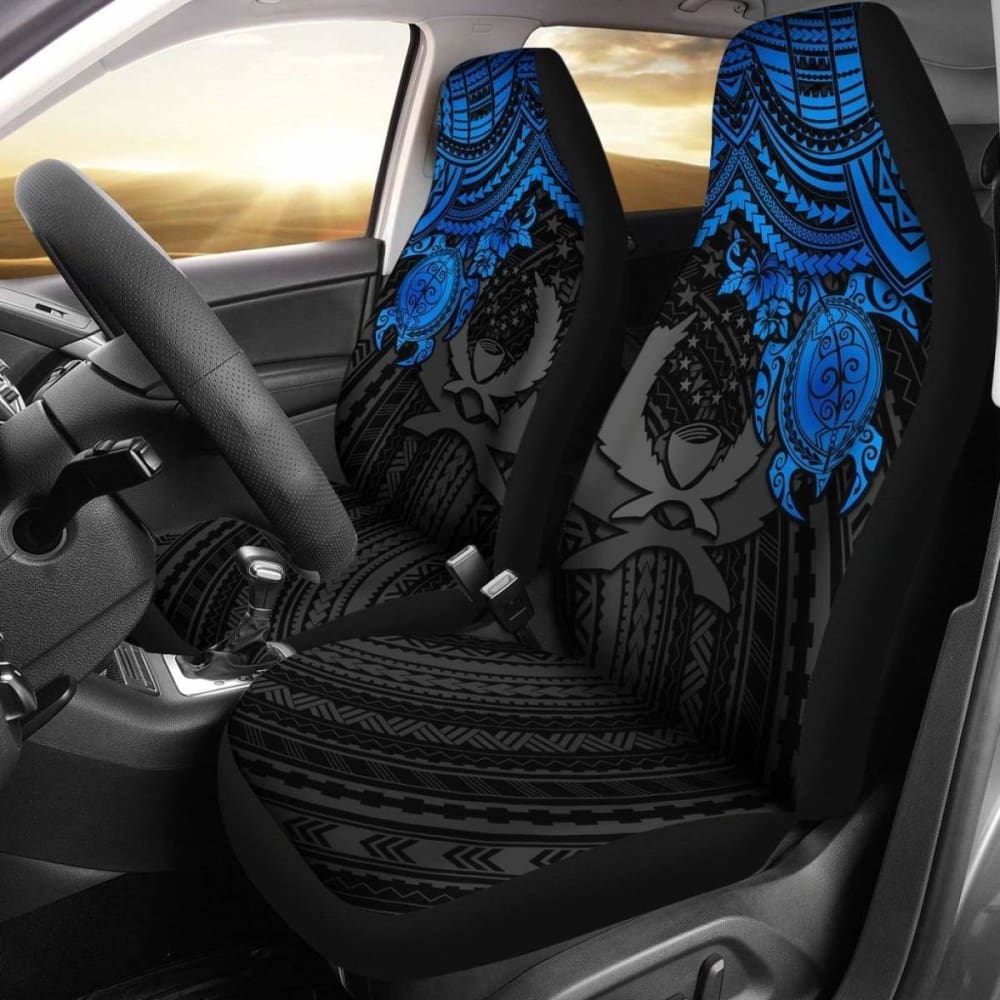 Pohnpei Polynesian Car Seat Covers - Polynesian Blue Turtle - Amazing 091114 - YourCarButBetter