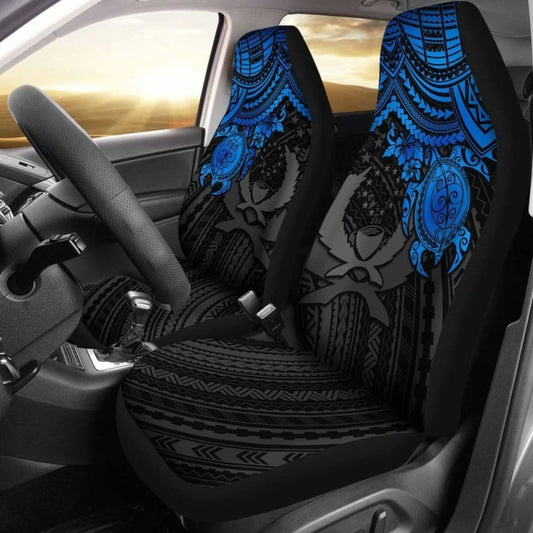 Pohnpei Polynesian Car Seat Covers - Polynesian Blue Turtle - Amazing 091114 - YourCarButBetter