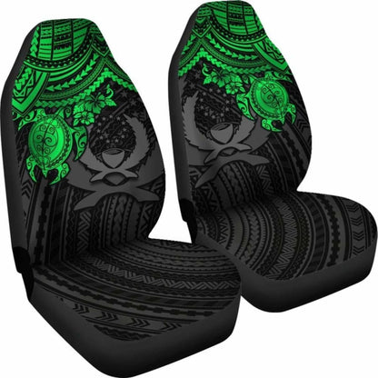 Pohnpei Polynesian Car Seat Covers - Polynesian Green Turtle - Amazing 091114 - YourCarButBetter