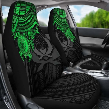 Pohnpei Polynesian Car Seat Covers - Polynesian Green Turtle - Amazing 091114 - YourCarButBetter