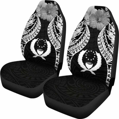 Pohnpei Polynesian Car Seat Covers Pride Seal And Hibiscus Black - 232125 - YourCarButBetter