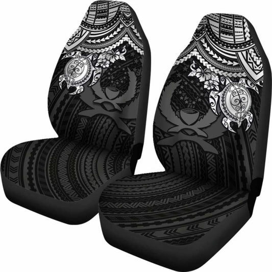 Pohnpei Polynesian Car Seat Covers - Polynesian White Turtle - Amazing 091114 - YourCarButBetter