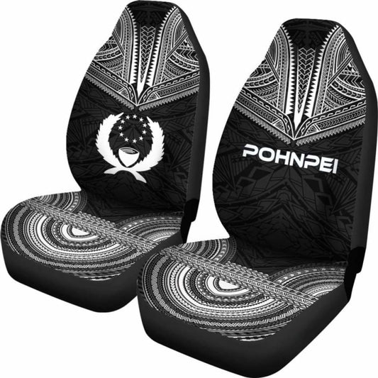 Pohnpei Polynesian Chief Car Seat Cover Black Version 10 153908 - YourCarButBetter