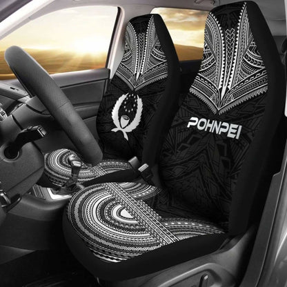 Pohnpei Polynesian Chief Car Seat Cover Black Version 10 153908 - YourCarButBetter