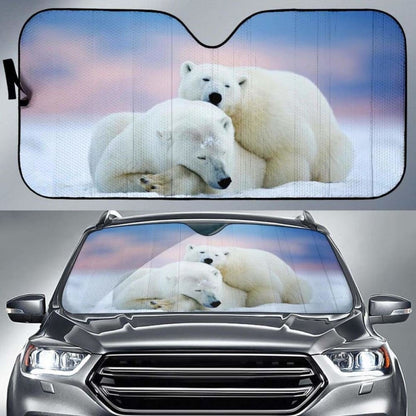Pola Bear Winter Animal Sun Shade 102507 - YourCarButBetter