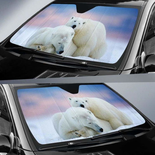 Pola Bear Winter Animal Sun Shade 102507 - YourCarButBetter