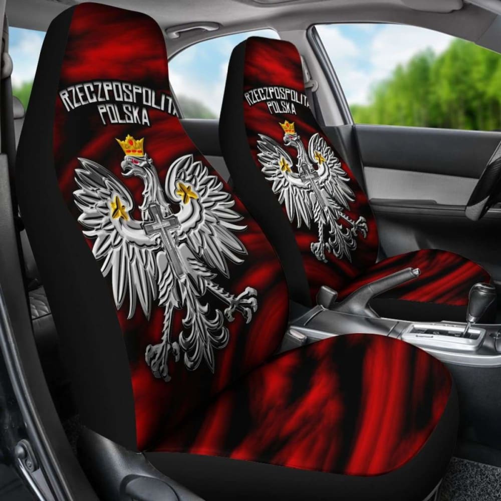 Poland Car Seat Covers - Polish Eagle - 110424 - YourCarButBetter