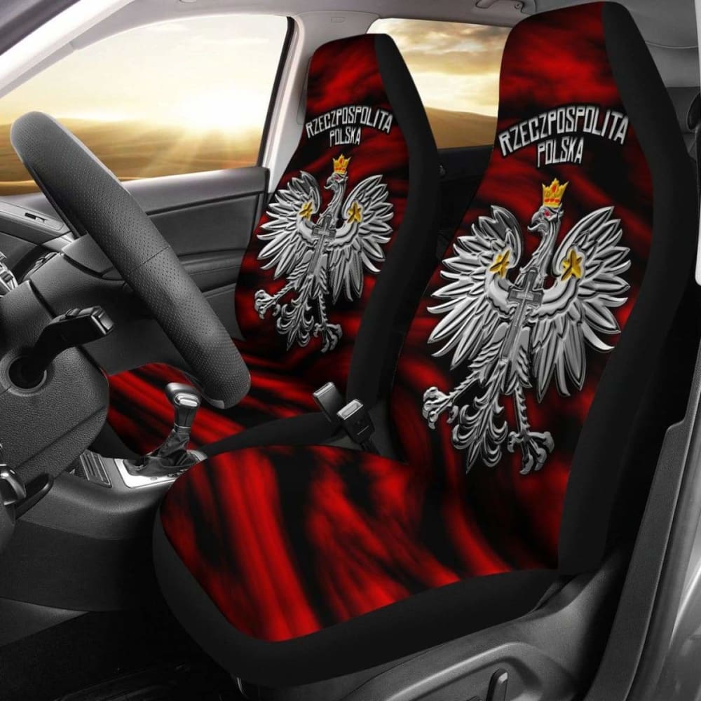 Poland Car Seat Covers - Polish Eagle - 110424 - YourCarButBetter