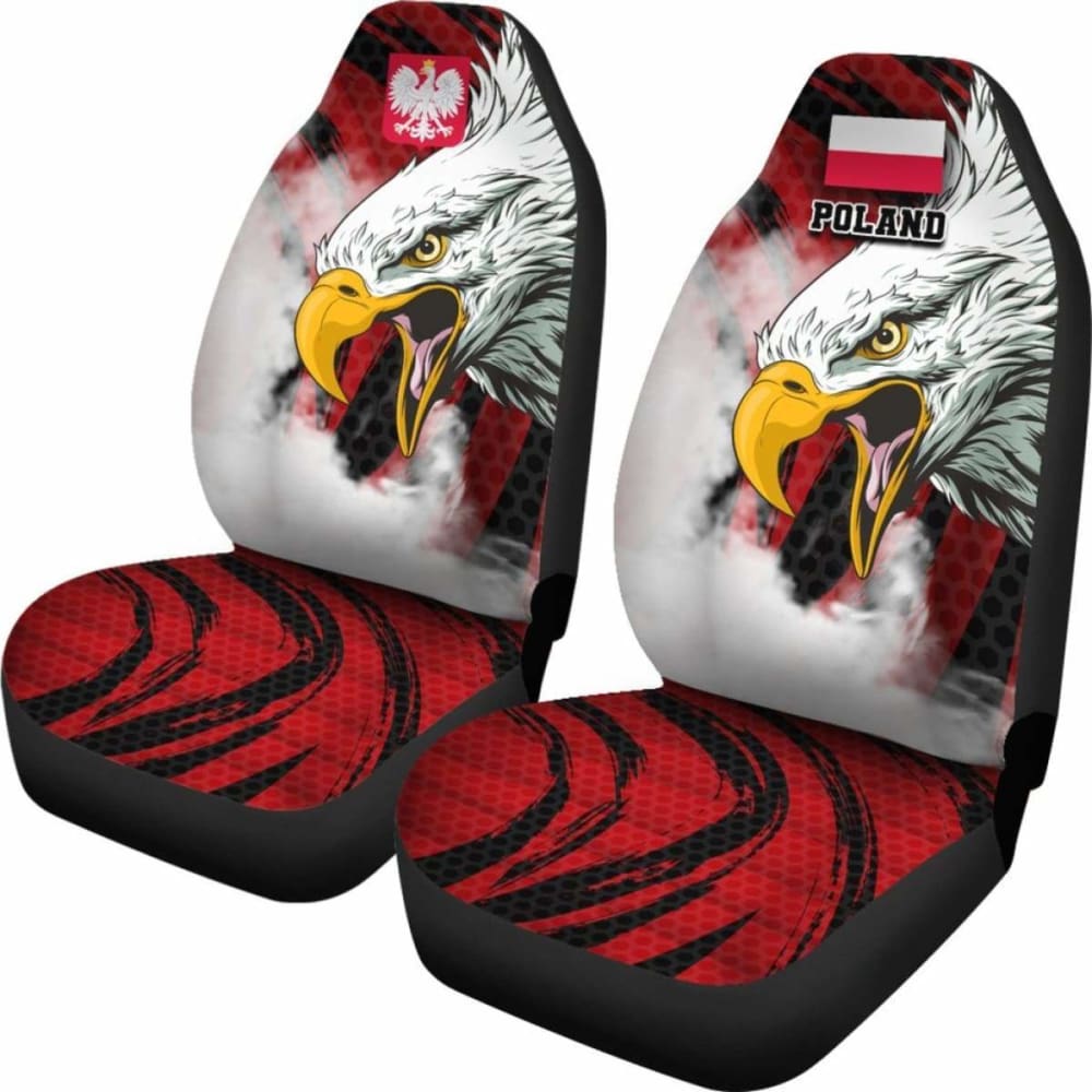 Poland Car Seat Covers Polish White Eagle Powerful 110424 - YourCarButBetter