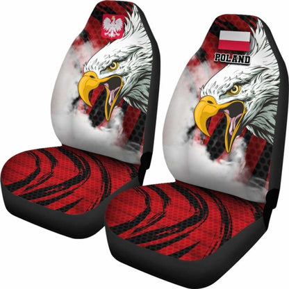 Poland Car Seat Covers Polish White Eagle Powerful 110424 - YourCarButBetter