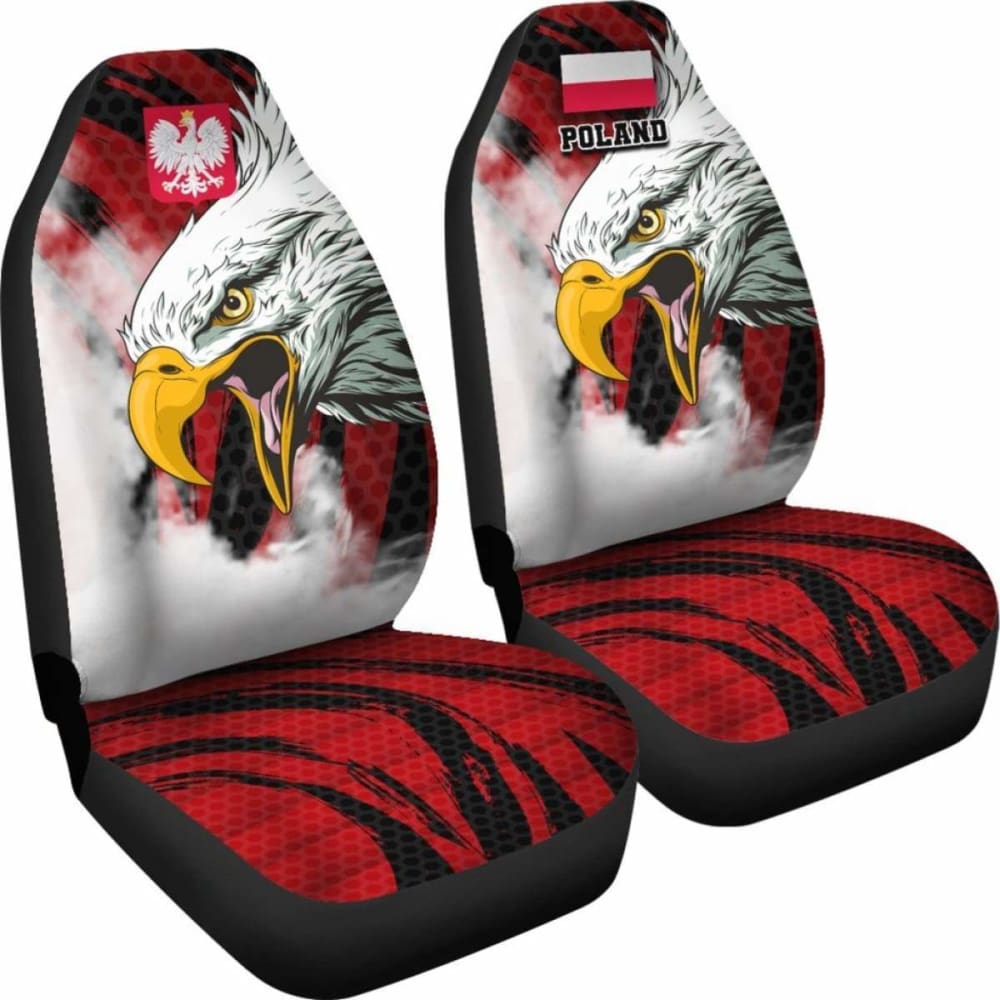 Poland Car Seat Covers Polish White Eagle Powerful 110424 - YourCarButBetter
