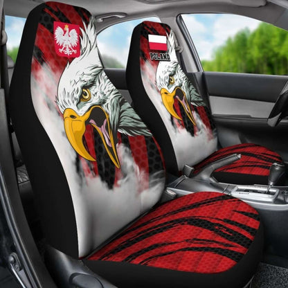 Poland Car Seat Covers Polish White Eagle Powerful 110424 - YourCarButBetter