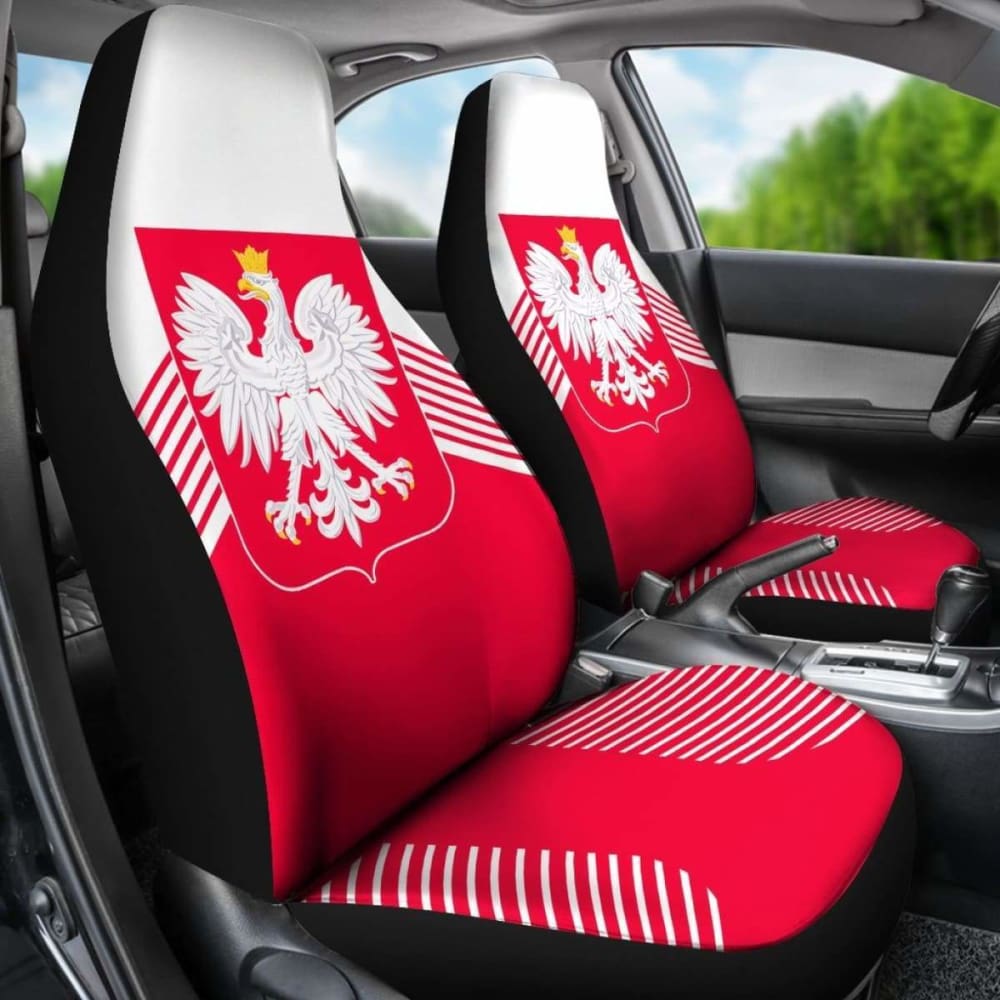 Poland Coat Of Arms Car Seat Covers Amazing 105905 - YourCarButBetter