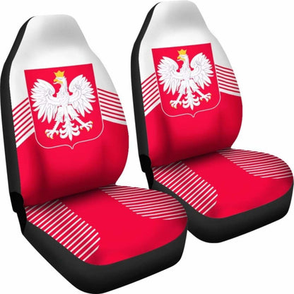Poland Coat Of Arms Car Seat Covers Amazing 105905 - YourCarButBetter