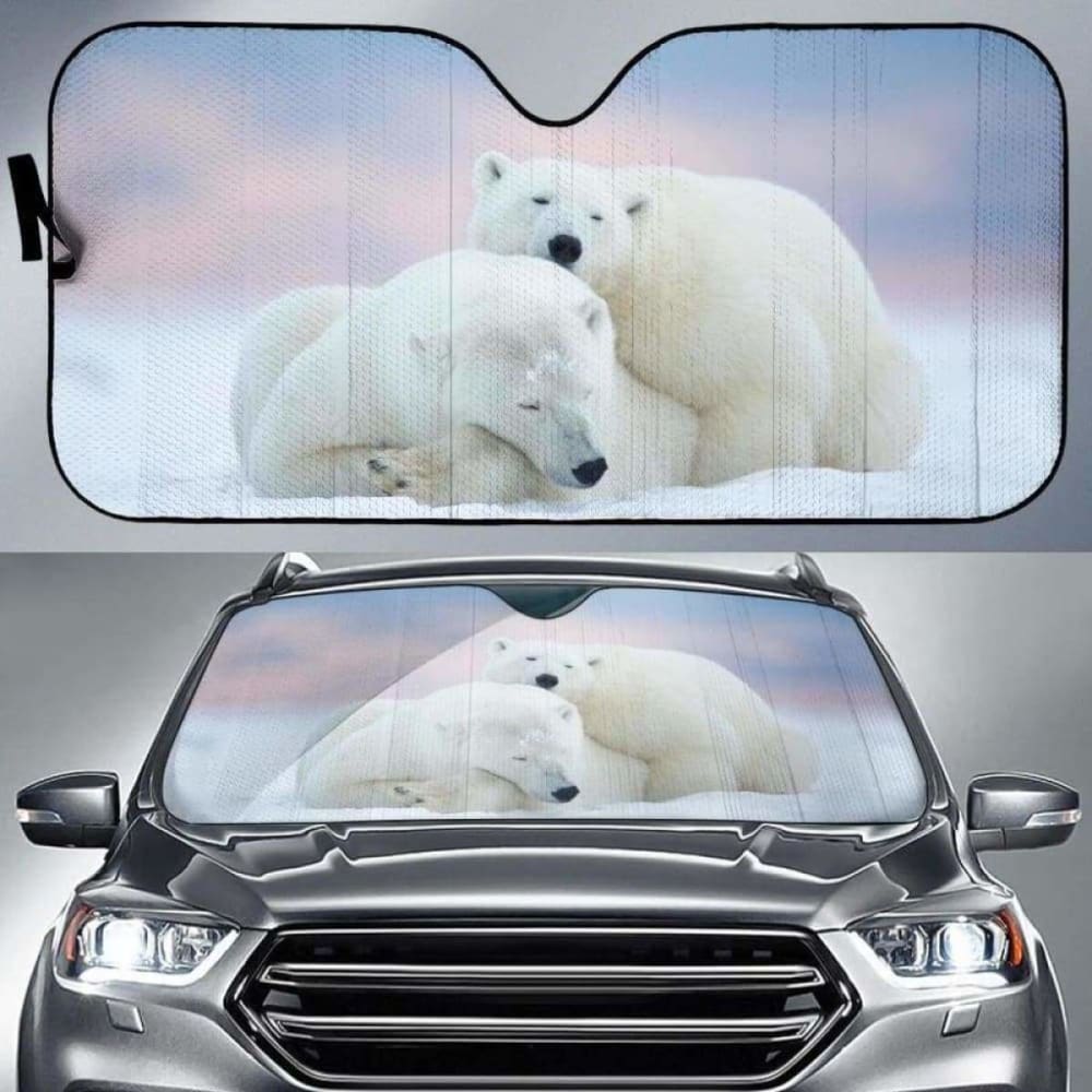 Polar Bear Car Sun Shades 102507 - YourCarButBetter