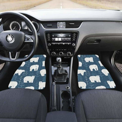 Polar Bear Mother Her Child Pattern Front And Back Car Mats 153908 - YourCarButBetter