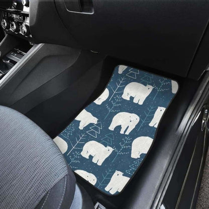 Polar Bear Mother Her Child Pattern Front And Back Car Mats 153908 - YourCarButBetter