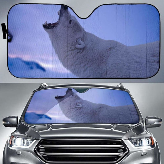 Polar Bear Roaring 4K Car Sun Shade 102507 - YourCarButBetter