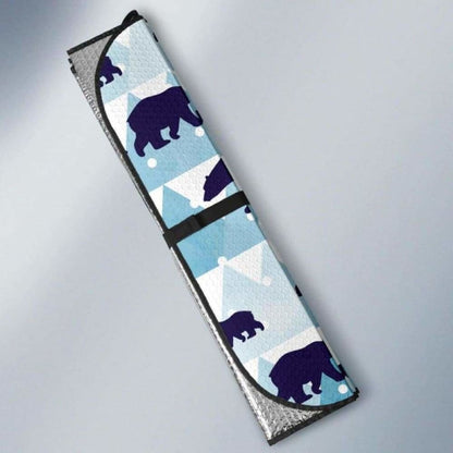 Polar Bear Winter Snow Pattern Car Auto Sun Shades 102507 - YourCarButBetter