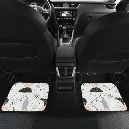 Polar Bears Star Poka Dot Pattern Front And Back Car Mats 153908 - YourCarButBetter