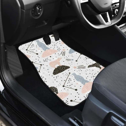 Polar Bears Star Poka Dot Pattern Front And Back Car Mats 153908 - YourCarButBetter
