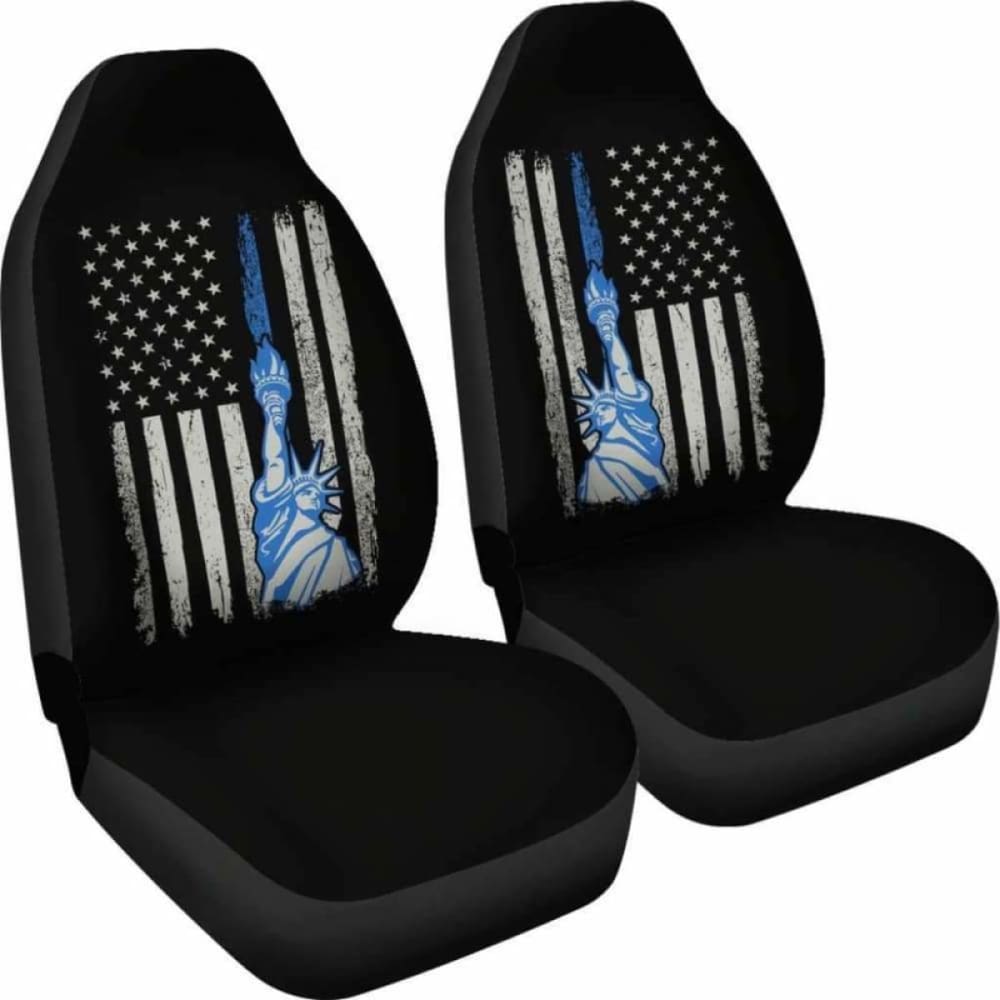 Police Liberty Flag Car Seat covere 153908 - YourCarButBetter