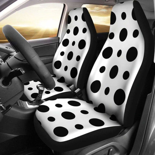 Polka Dots Black Print Seat Covers 143731