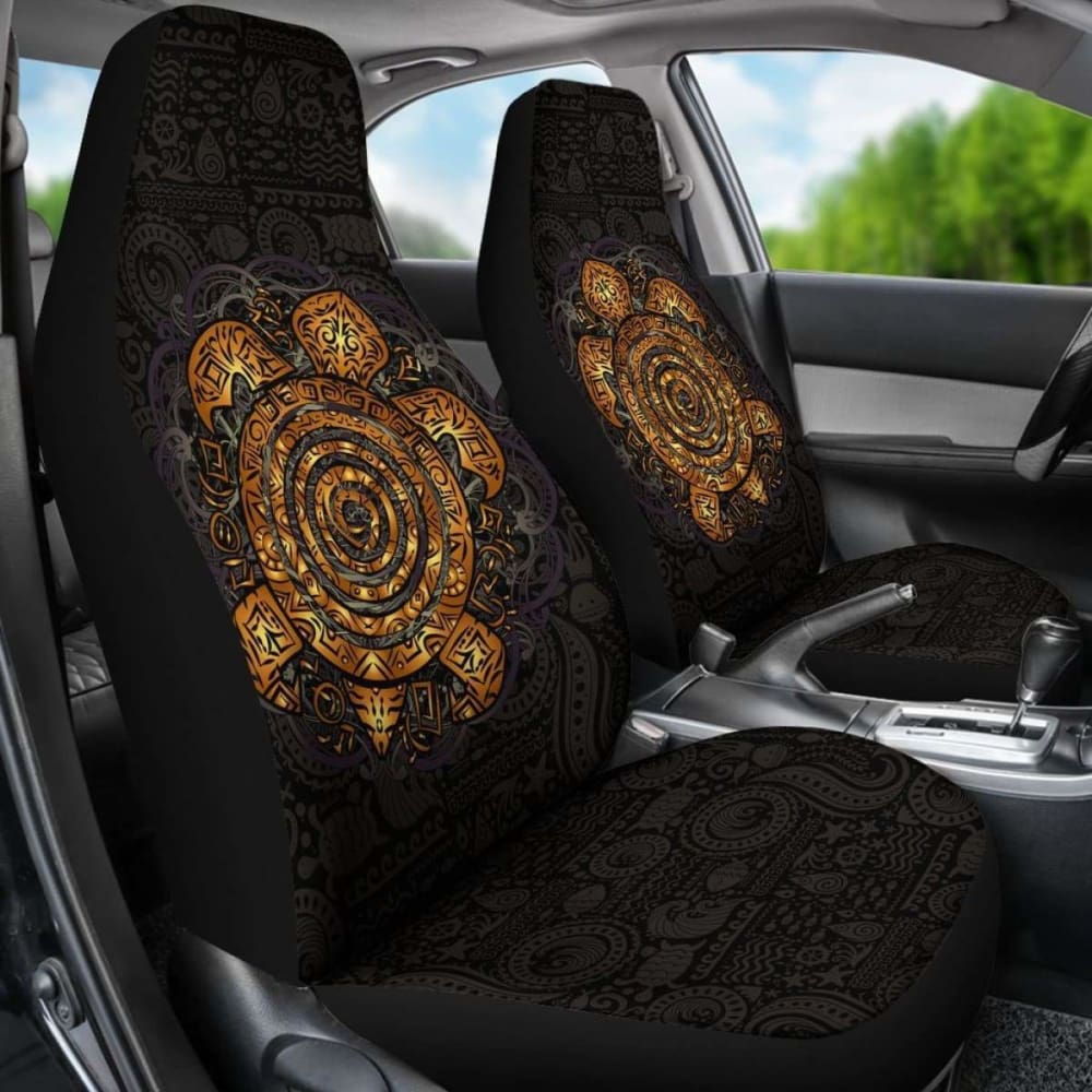 Polynesian Car Seat Cover - Gold Sea Turtle Maori Style - New 091114 - YourCarButBetter