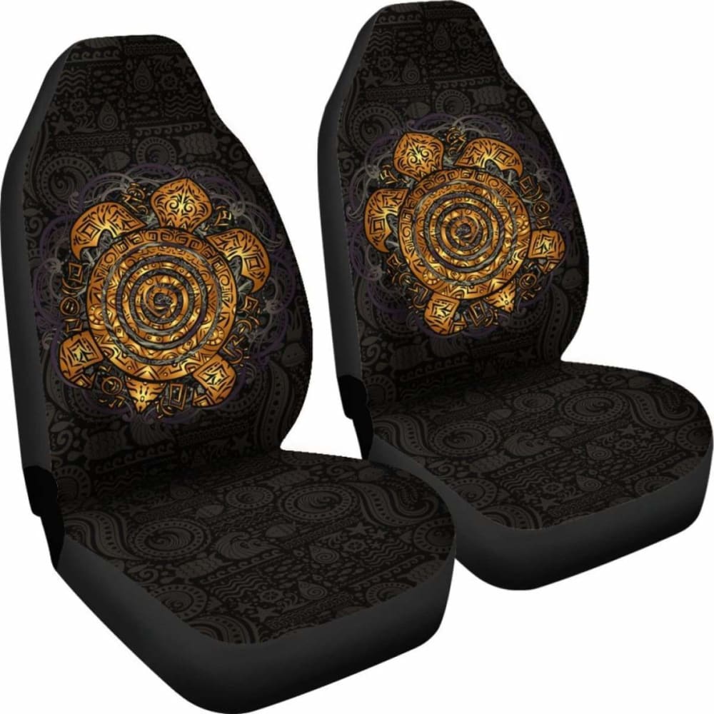 Polynesian Car Seat Cover - Gold Sea Turtle Maori Style - New 091114 - YourCarButBetter