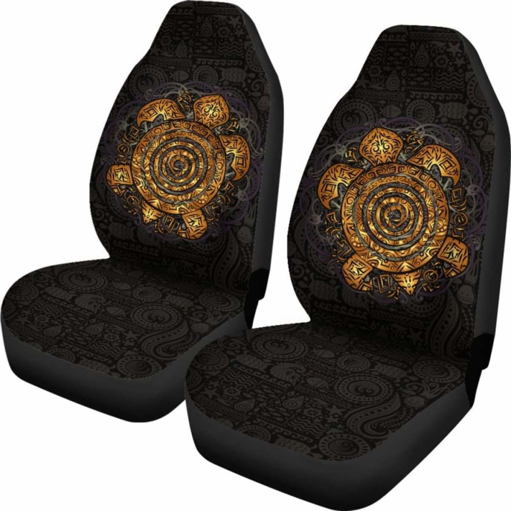 Polynesian Car Seat Cover - Gold Sea Turtle Maori Style - New 091114 - YourCarButBetter