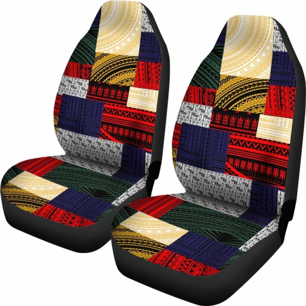 Polynesian Car Seat Covers - Design Retro Patchwork - 105905 - YourCarButBetter