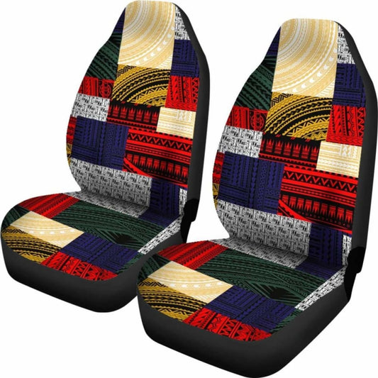 Polynesian Car Seat Covers - Design Retro Patchwork - 105905 - YourCarButBetter