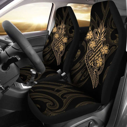 Polynesian Car Seat Covers Gold Pineapple 12 174914 - YourCarButBetter