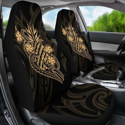 Polynesian Car Seat Covers Gold Pineapple 12 174914 - YourCarButBetter