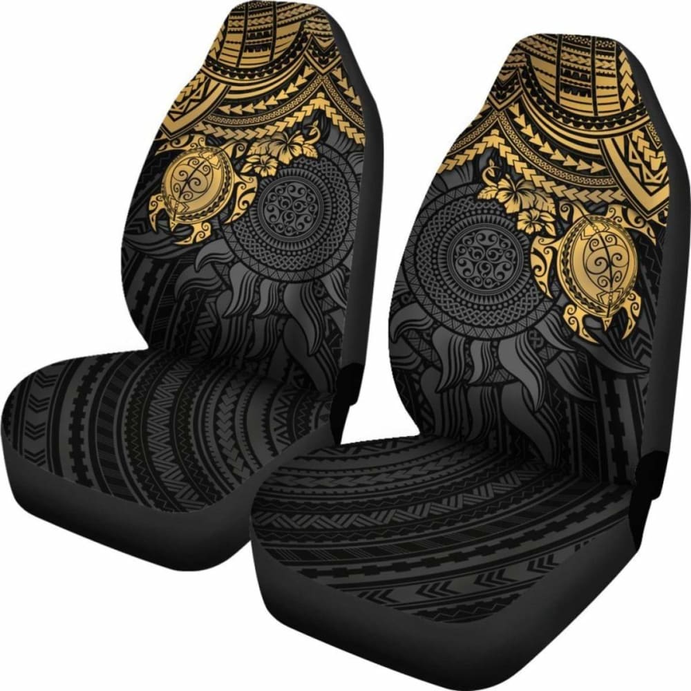 Polynesian Car Seat Covers - Polynesian Golden Turtle - Amazing 091114 - YourCarButBetter