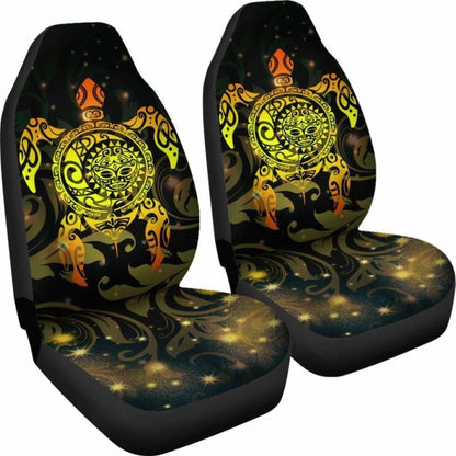 Polynesian Car Seat Covers - Maori Turtle Tiki Face - 105905 - YourCarButBetter