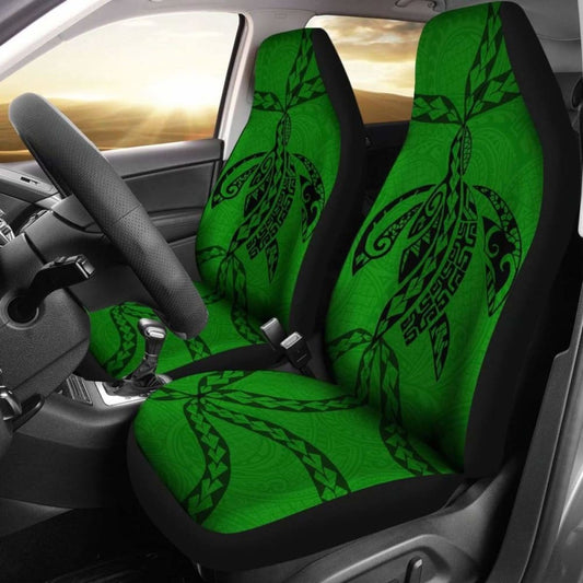 Polynesian Car Seat Covers - Polynesian Tattoo Green - 105905 - YourCarButBetter