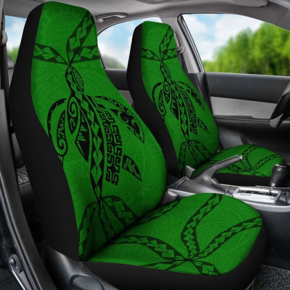 Polynesian Car Seat Covers - Polynesian Tattoo Green - 105905 - YourCarButBetter