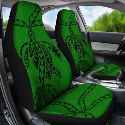 Polynesian Car Seat Covers - Polynesian Tattoo Green - 105905 - YourCarButBetter