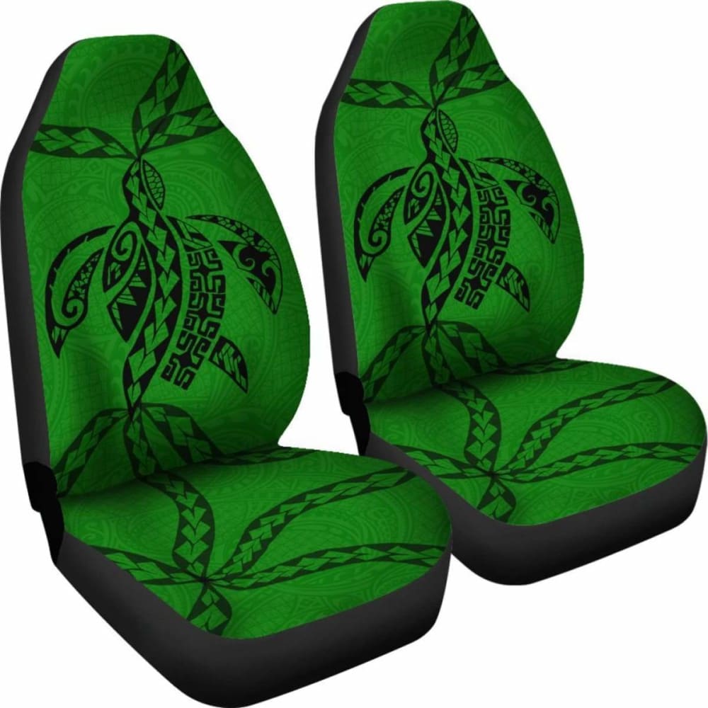 Polynesian Car Seat Covers - Polynesian Tattoo Green - Amazing 091114 - YourCarButBetter