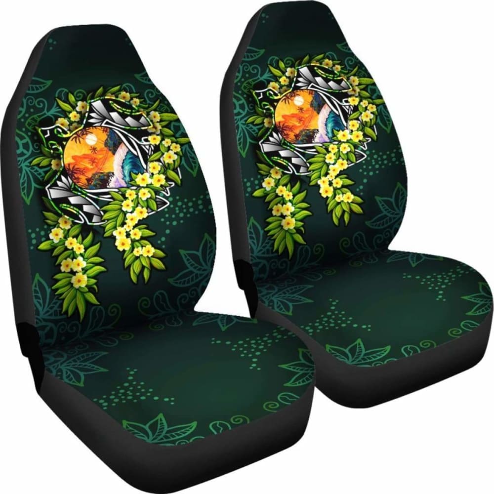 Polynesian Car Seat Covers - Ti Leaf Lei Turtle - Amazing 091114 - YourCarButBetter