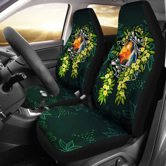 Polynesian Car Seat Covers - Ti Leaf Lei Turtle - Amazing 091114 - YourCarButBetter