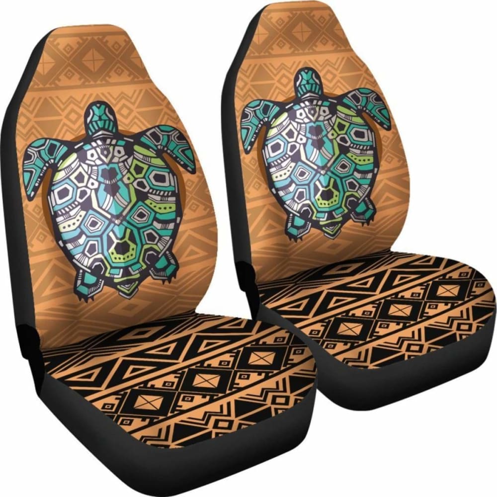 Polynesian Car Seat Covers - Turtle Color Pattern - 105905 - YourCarButBetter