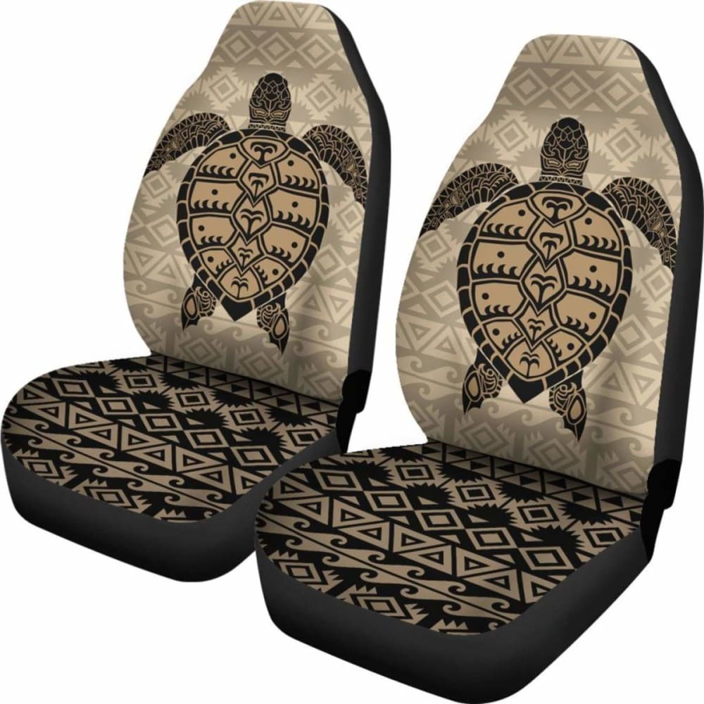 Polynesian Car Seat Covers - Polynesian Turtle Pattern Brown - 105905 - YourCarButBetter