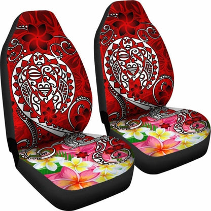 Polynesian Car Seat Covers - Turtle Plumeria Red Color - 091114 - YourCarButBetter
