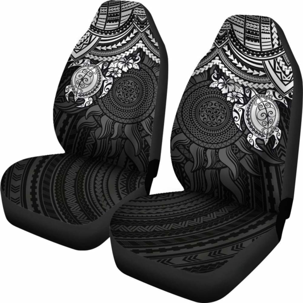 Polynesian Car Seat Covers - Polynesian White Turtle - Amazing 091114 - YourCarButBetter