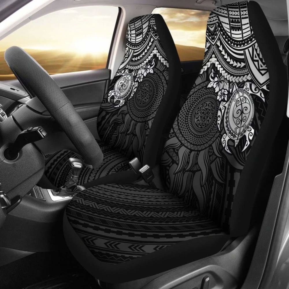 Polynesian Car Seat Covers - Polynesian White Turtle - Amazing 091114 - YourCarButBetter