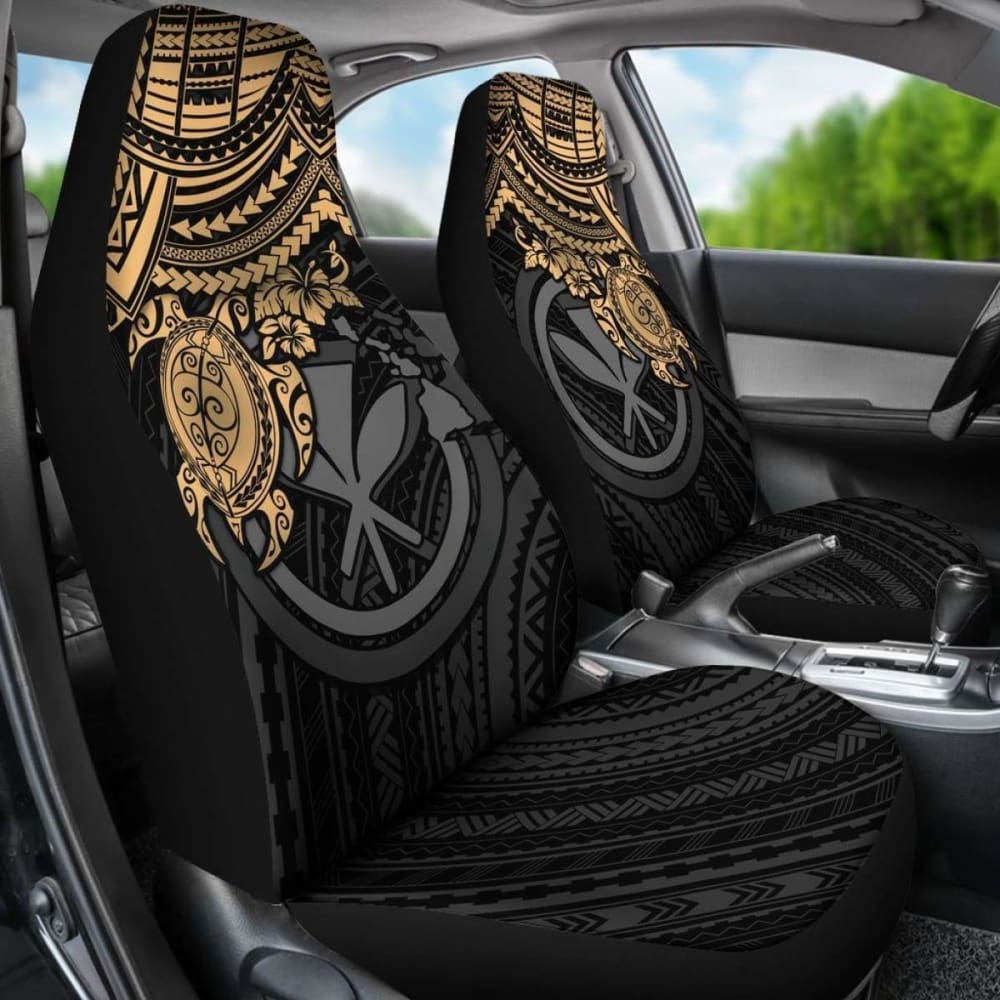 Polynesian Hawaii Car Seat Covers - Gold Turtle - Amazing 091114 - YourCarButBetter