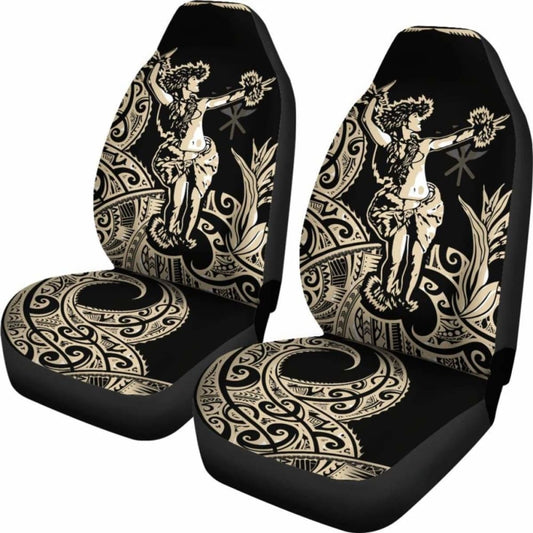 Polynesian Hawaii Car Seat Covers - Hula Girl White - 105905 - YourCarButBetter